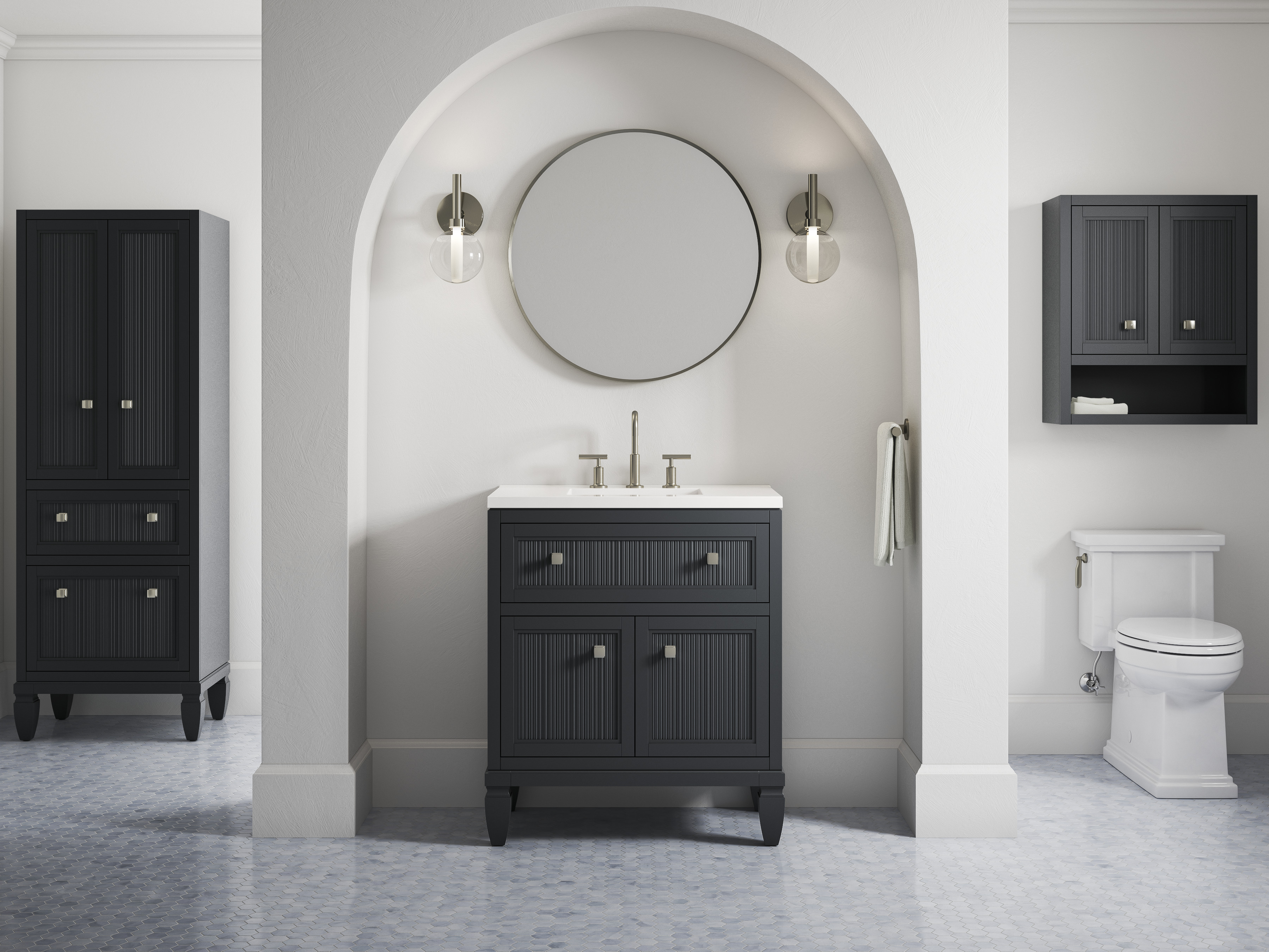 Armoire salle de bains akord fin accr. Au mur blanche 30 cm 1 porte
